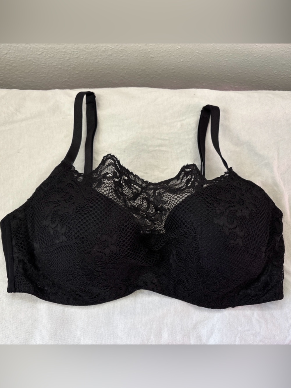 Soma Black Lace Underwire Bra Cami Push-up Size 34D